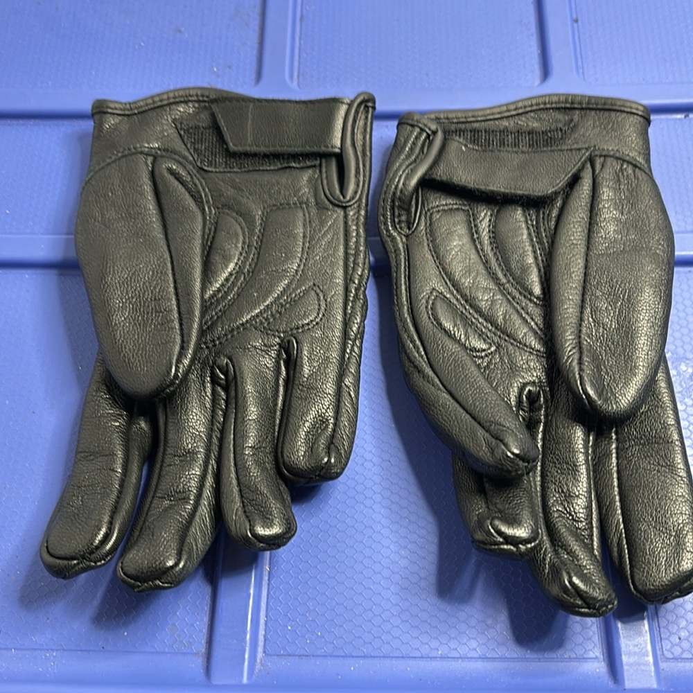 Black Leather Riding Gloves Sz XS - Picture 2 of 3